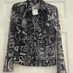 Desigual love the world see through shirt